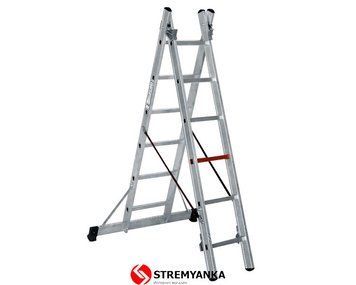 Двухсекционная алюминиевая лестница-стремянка Duomax Pro VIRASTAR 2х6 ступеней TSA4 фото