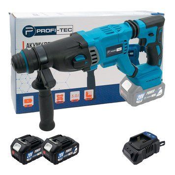 Акумуляторний перфоратор PROFI-TEC PBH201BL POWERLine (2&times;PT2040МP (4.0 Аг), зарядний пристрій) 6961 006961P фото