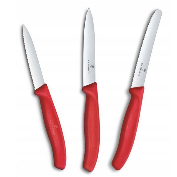 Набір ножів для чищення овочів Victorinox Swiss Classic 3 ножа черв 6.7111.34C1 6.7111.34C1 фото