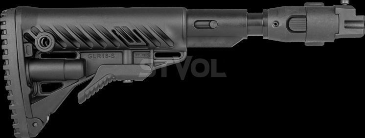 Приклад складаний FAB M4 з амортизатором для AK 47, полімер, чорний M4AKPSB фото