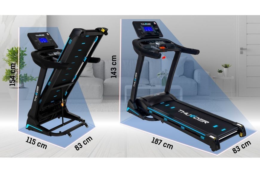 Бігова доріжка електрична THUNDER CORE-S-BLACK CORE-S-BLACK фото