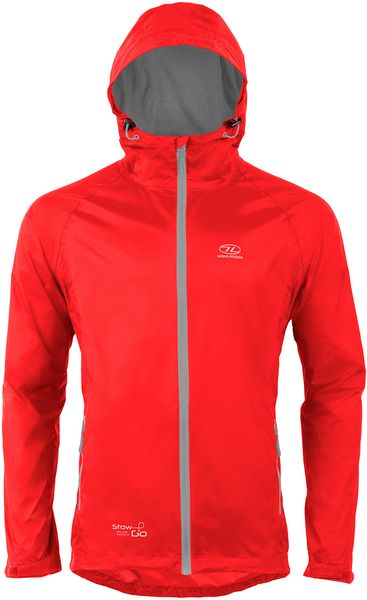 Вітрівка чоловіча Highlander Stow & Go Pack Away Rain Jacket 6000 mm Red XL (JAC077-RD-XL) 927489 фото