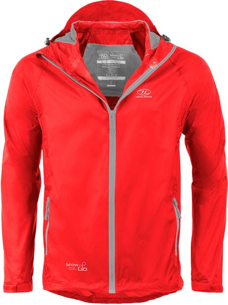 Вітрівка чоловіча Highlander Stow & Go Pack Away Rain Jacket 6000 mm Red XL (JAC077-RD-XL) 927489 фото