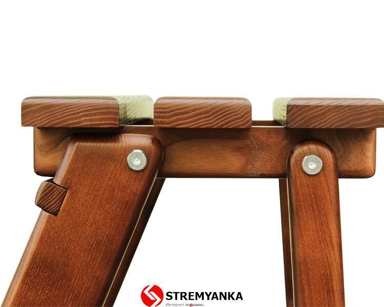 Дерев'яна драбина VIRASTAR BROWN 3 щаблі WSL00059 фото