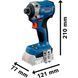 Акумуляторний безщітковий ударний гайковерт Bosch GDR 18V-215 + (2x18V 2.0Ah + 1хGAL 18V-20 + Кейс) 06019N2022 фото 5
