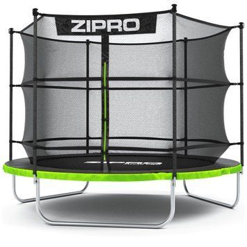 Батут Zipro Jump Pro з внутрішньою сіткою 8 футів 252 см чорно-зелений 5902659840660 фото