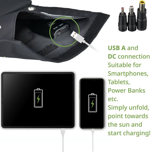 Портативний зарядний пристрій сонячна панель Bresser Mobile Solar Charger 21 Watt USB DC (3810030) 930148 фото