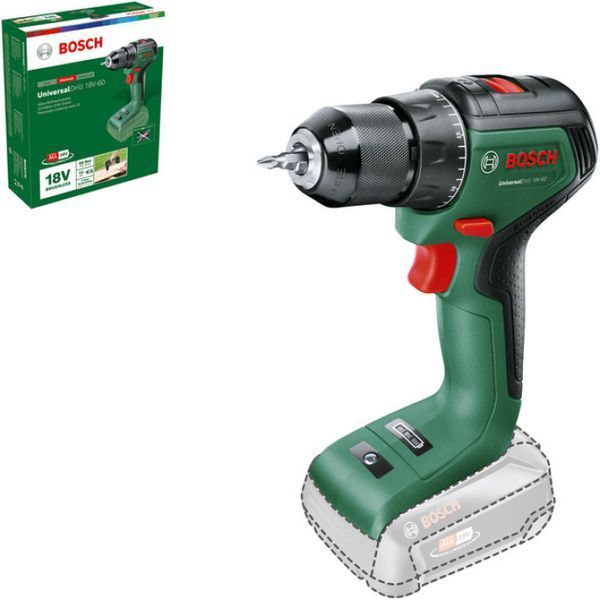 Акумуляторний бещітковий дриль-шуруповерт Bosch UniversalDrill 18V-60 (Baretool) 06039D7000 06039D7000 фото