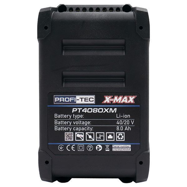 Акумуляторна батарея PROFI-TEC PT4080XM X-MAX для PCWM16040 (40 В | 20 В, 8.0 А&middot;год) 006945P фото
