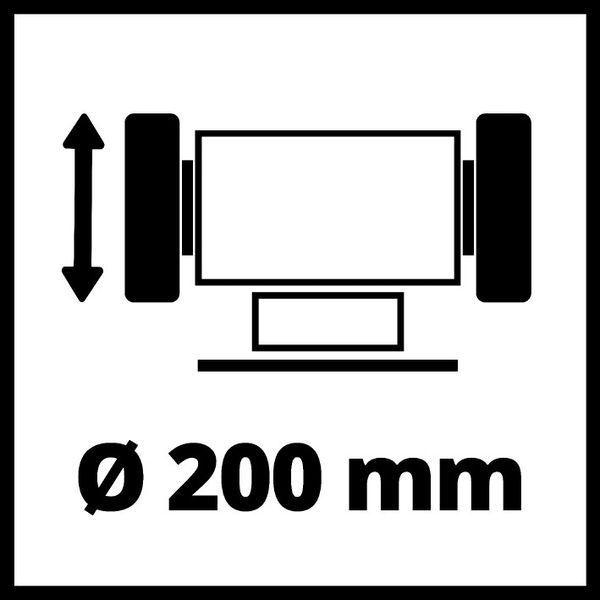 Точило двостороннє Einhell TC-BG 200 L (4412633) 4412633 фото