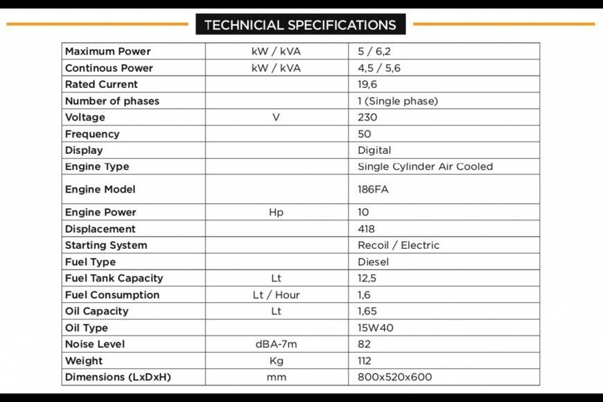 Генератор дизельный Full FDL6500LE (4,5 кВт) FULL FDL 6500LE фото