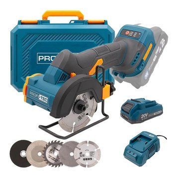 Акумуляторна універсальна дискова пила PROFI-TEC PWS390 UltraCore (1PT2020VX (2.0 Аг), зарядний пристрій) 008235P фото