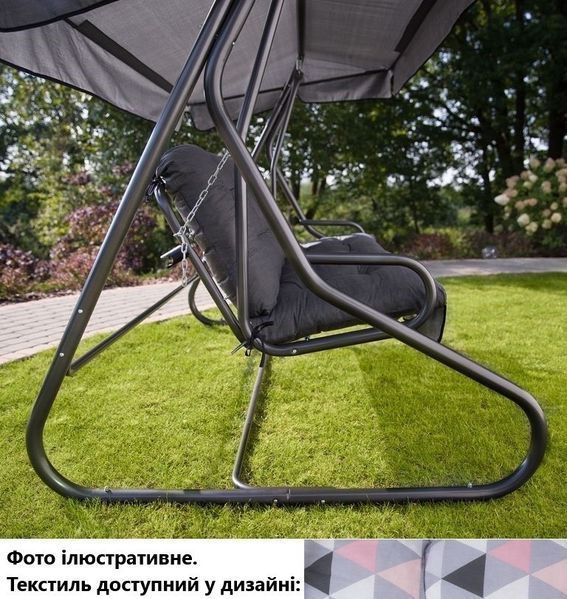 Качели садовые Patio Milano, серо-розовый геометрический принт 5904134070357 фото