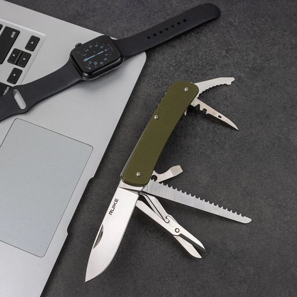 Багатофункціональний ніж Ruike Criterion L42, (8.5 см) 12C27 / G10 зелений, 19 інстр. L42-G фото