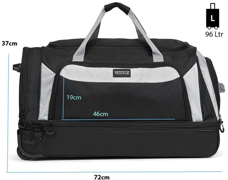 Сумка дорожня на колесах TravelZ Wheelbag Doubleloader black (603098) 931071 фото