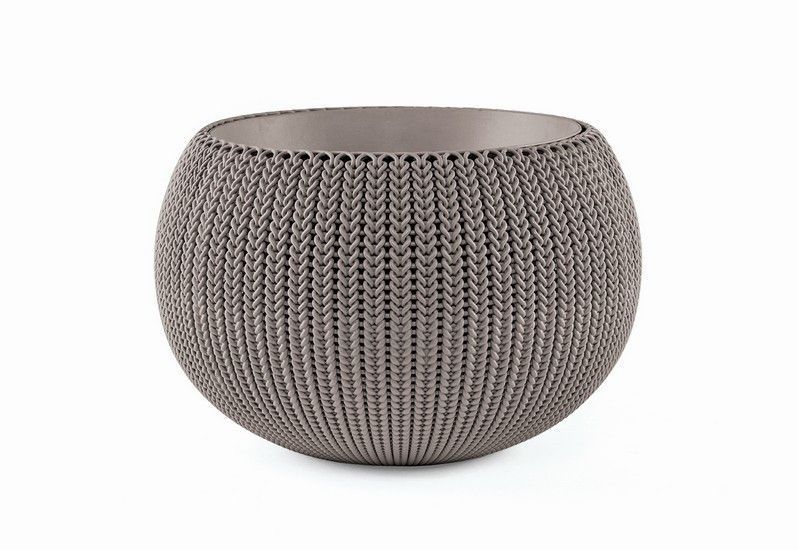 Подвесной горшок с кашпо для цветов Keter 9,4 л. Cozies M, коричневый 7290106932470 фото