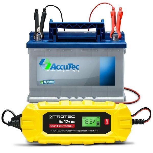 Зарядний пристрій для автомобільного акумулятора Trotec PBCS 6A, 12V, 4-150Ah (4675000010) DAS302835 фото