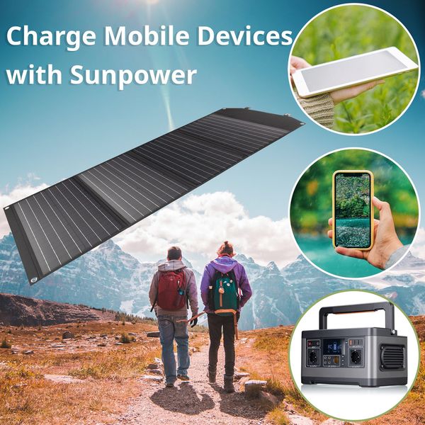 Портативний зарядний пристрій сонячна панель Bresser Mobile Solar Charger 120 Watt USB DC (3810070) 930152 фото