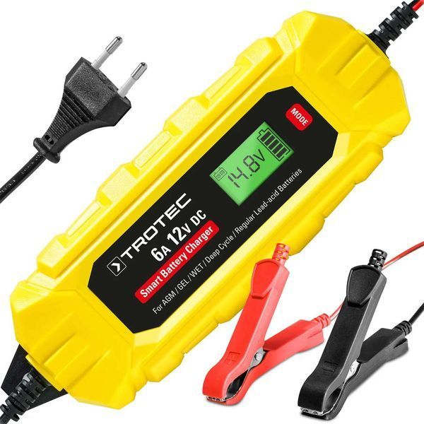 Зарядний пристрій для автомобільного акумулятора Trotec PBCS 6A, 12V, 4-150Ah (4675000010) DAS302835 фото