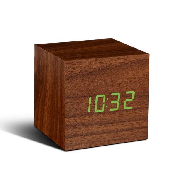 Будильник на акумуляторі Cube Gingko (Англія), дерево вишня (GK08G8) GK08G8 фото