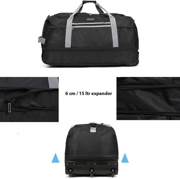Сумка дорожня на колесах TravelZ Wheelbag Doubleloader foldable black (603096) 931069 фото