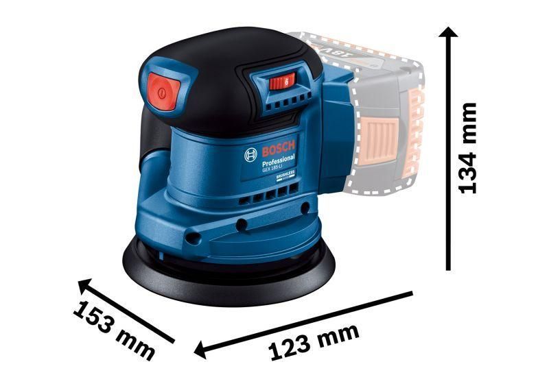 Акумуляторна ексцентрикова шліфмашина Bosch GEX 185-LI 06013A5021 06013A5021 фото