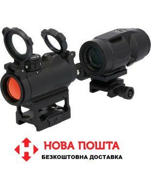 Приціл коліматорний SORJ72001 COMBO Kit Sig Optics ROMEO-MSR 2 MOA RED DOT, JULIET3-MICRO 3X22MM Magnifier SORJ72001 фото