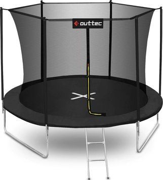Батут OUTTEC Inside Net з внутрішньою сіткою 12 футів 374 см чорний V312184 фото