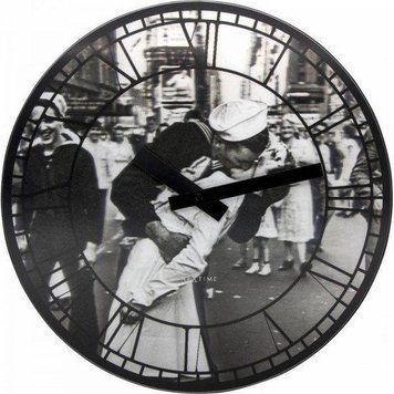 Настінний годинник NeXtime 3D Kiss me in New York 39см (3214) 3214 фото