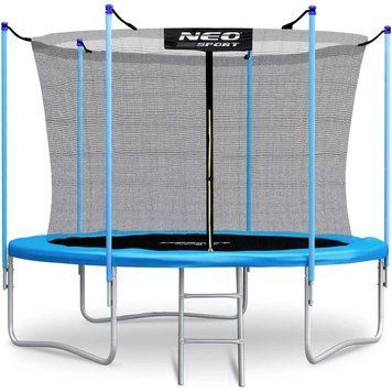 Батут Neo-Sport в внутрішньою сіткою 6 футів 183 см блакитний DM-NS-06W181 фото