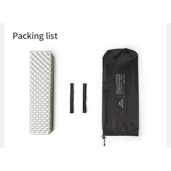 Килимок туристичний складаний двомісний IXPE Naturehike CNK2450WS044 з алюмінієвою плівкою, 200x120x1.8 см, синій 6927595791097 фото