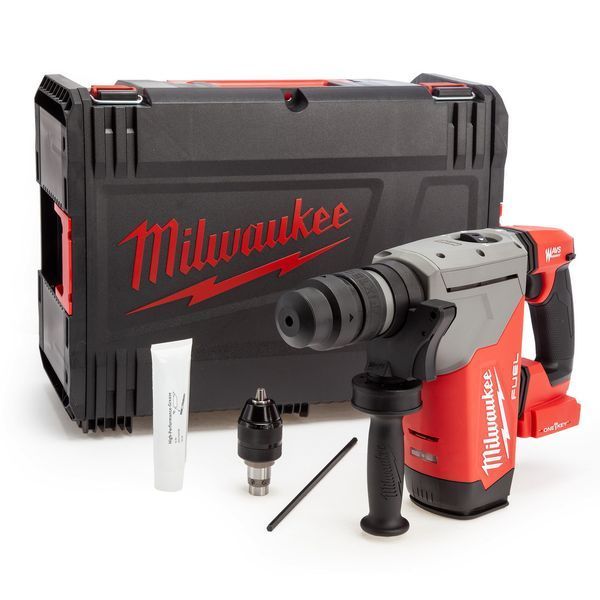 Перфоратор акумуляторний SDS-PLUS MILWAUKEE, M18 ONEFHPX-0X, 5Дж (каркас, патрон FIXTEC 13мм, HDкейс) 4933478495 фото