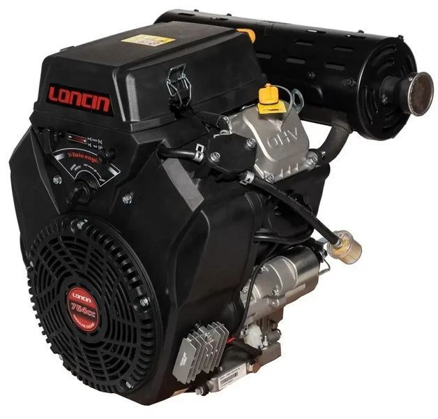 Двигун бензиновий Loncin LC2V80FD (30 к. с., ел.стартер, шпонка 36 мм, євро 5) 13007 фото