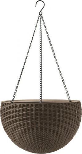 Горщик для квітів Keter Rattan style hanging sphere planter 7290106924567 фото