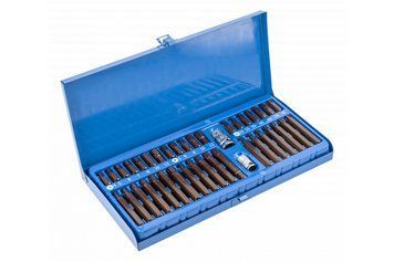 Набір біт S2, 40 шт. в металевому кейсі HOEGERT HEX/TORX/SPLINE (HT1S405), профіль: hex/torx/spline 5902801376900 фото