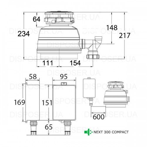 Подрібнювач харчових відходів STATUS NEXT 300 Compact NEXT 300 фото