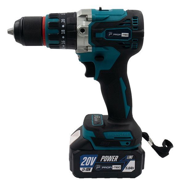 Аккумуляторный шуруповерт PROFI-TEC DHP485BL POWERLine (2&times;PT2050MP (4.0 Аг), зарядное устройство) 006269P фото