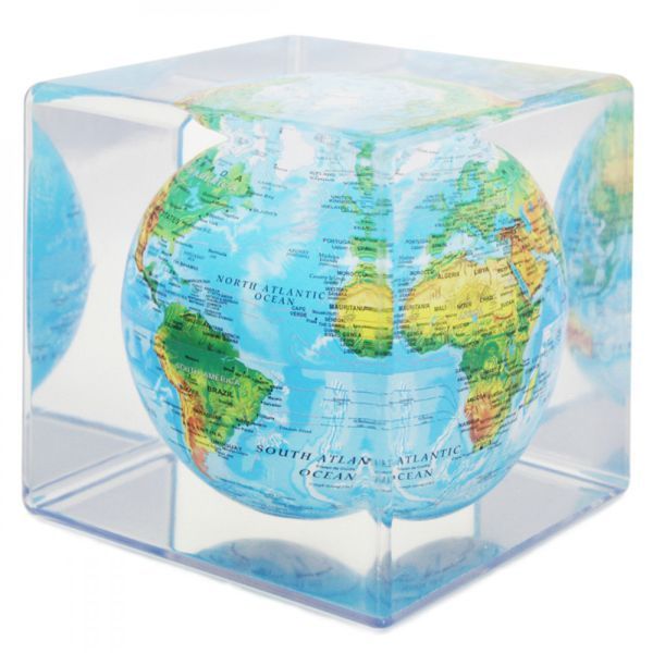 Гіроглобус Solar Globe Mova Фізична карта Міра, куб (MC-5-RBE) MC-5-RBE фото