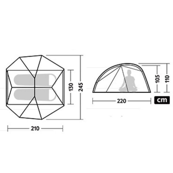 Намет двомісний ультралегкий Naturehike Star River UL CNK2450WS022, сірий 6975641883074 фото