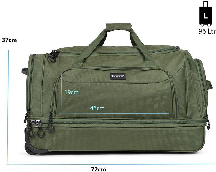 Сумка дорожня на колесах TravelZ Wheelbag Doubleloader green (603099) 931072 фото