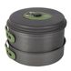 Набір посуду Bo-Camp Explorer 4 Pieces Hard Anodized Grey/Green (2200244) DAS301407 фото 3