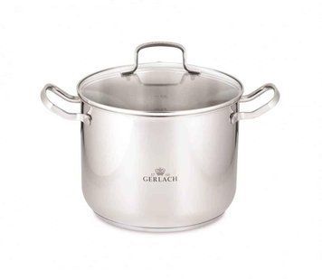 Каструля з кришкою 28 см 10 л Gerlach Simple (5901035505148) 5901035505148 фото
