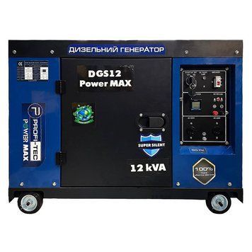 Генератор дизельный PROFI-TEC DGS12 Power MAX 12кВА/9кВт, 220V 005026P фото