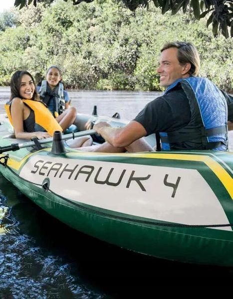 Човен надувний Intex Seahawk 4 351 x 145 x 48 см, зелений DM-68351 фото
