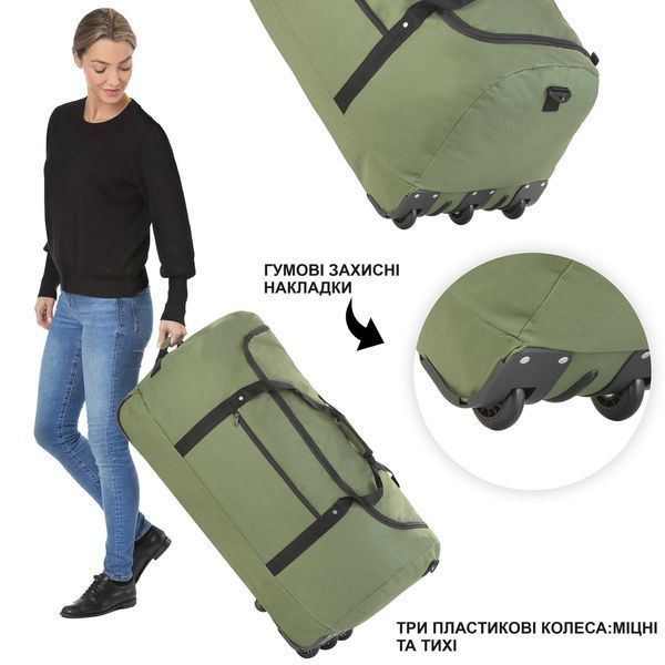 Сумка дорожня на колесах TravelZ Wheelbag 100 Liter Green (603095) 930793 фото