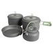 Набір посуду Bo-Camp Explorer XL 4 Pieces Hard Anodized Grey/Green (2200249) DAS302116 фото 1