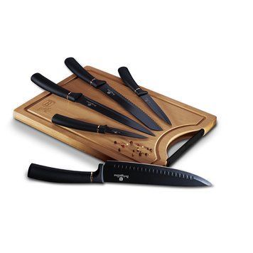 Набір ножів з обробною дошкою Berlinger Haus Black Rose Collection (BH-2550) BH-2550 фото
