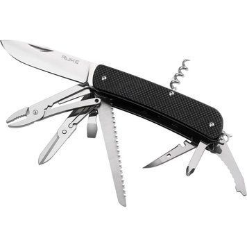 Багатофункціональний ніж Ruike Criterion L51, (8.5 см) 12C27 / G10 чорний, 23 інстр. L51-B фото
