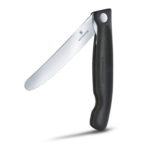Складаний ніж для пікніка Victorinox Swiss Classic 11см хвил чорн 6.7833.F 6.7833.F фото