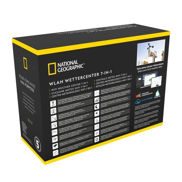 Метеостанція National Geographic WIFI Colour Weather Center 7-in-1 Sensor (9080600) 930585 фото